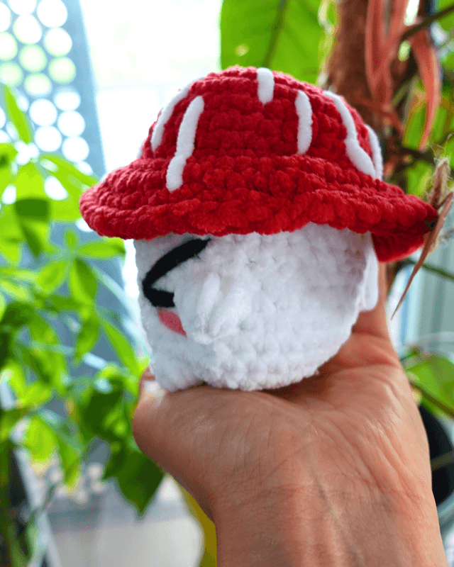 Fiona, l'optimiste | Créature d'atelier champignon en crochet pour t'émerveiller