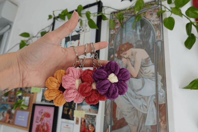 Charm fleur en crochet🌼