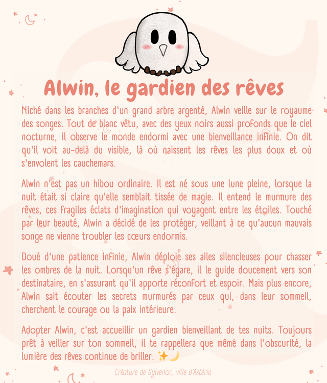 Alwin, le gardien des rêves | Créatures d'Atelier hibou en crochet pleine d'intention