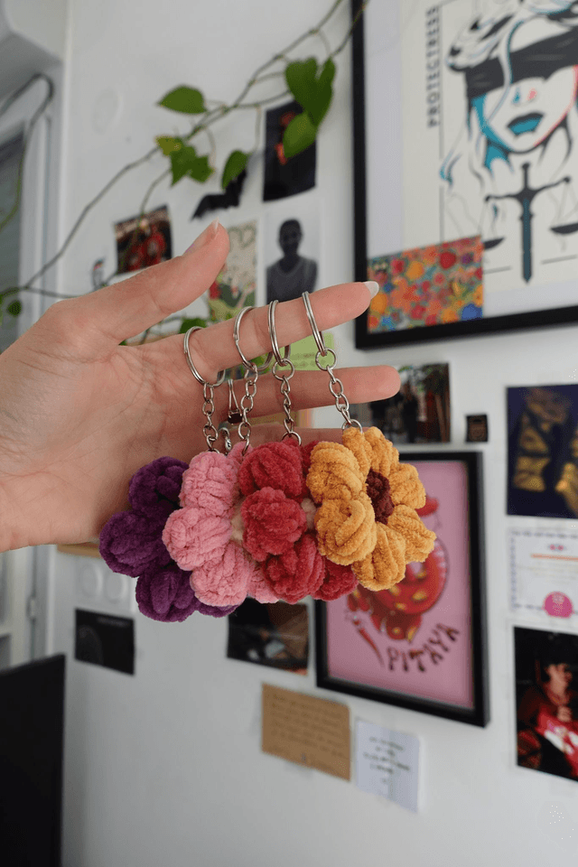 Charm fleur en crochet🌼