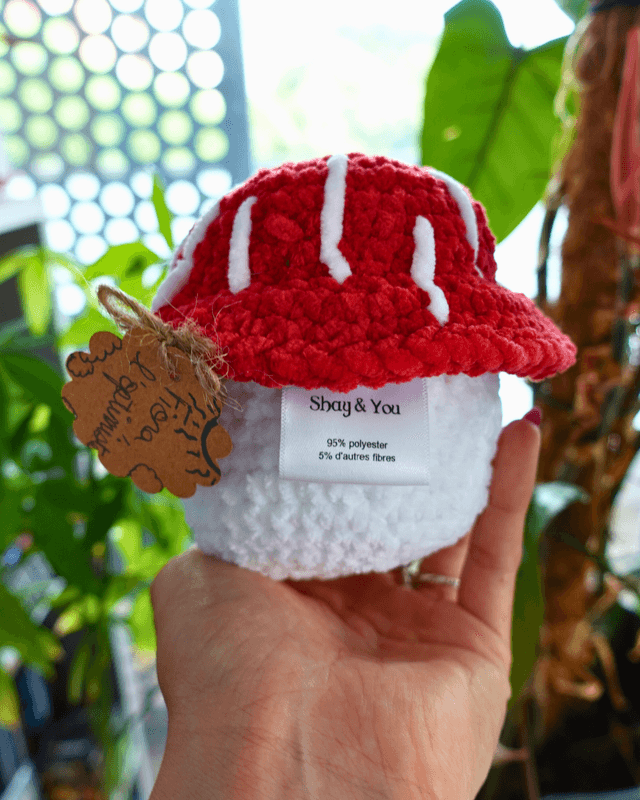 Fiona, l'optimiste | Créature d'atelier champignon en crochet pour t'émerveiller