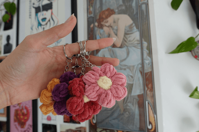 Charm fleur en crochet🌼