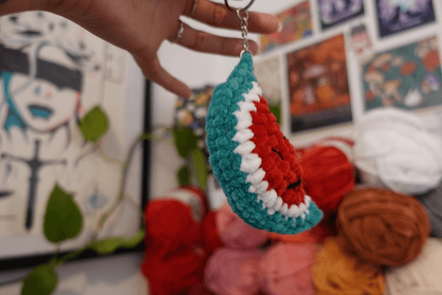 Cuties fruities | Charm de sac pastèque en crochet 🍉
