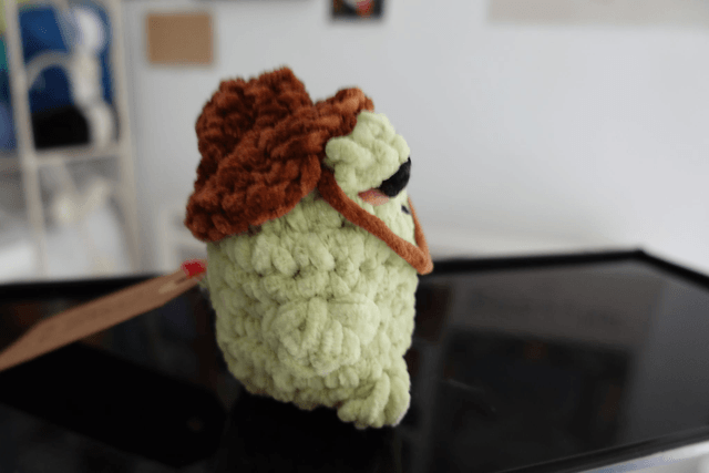 Gérard, le sage | Créature d'atelier grenouille en crochet pleines d'intentions
