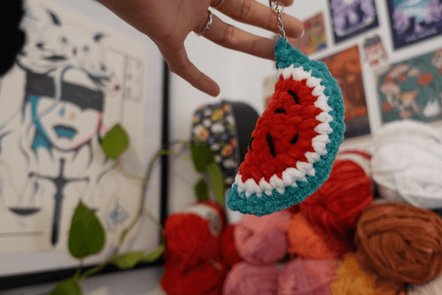 Cuties fruities | Charm de sac pastèque en crochet 🍉
