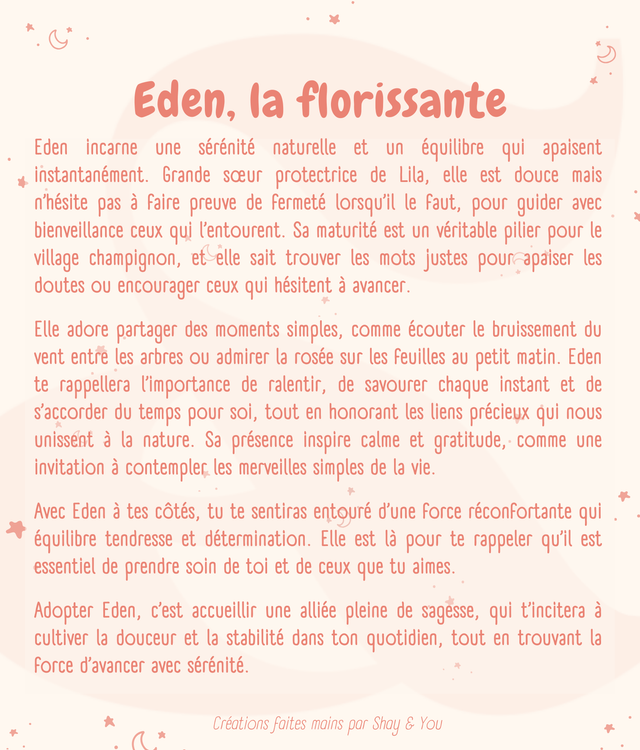 Eden, la florissante | Créature d'atelier tulipe en crochet pleines d'intentions