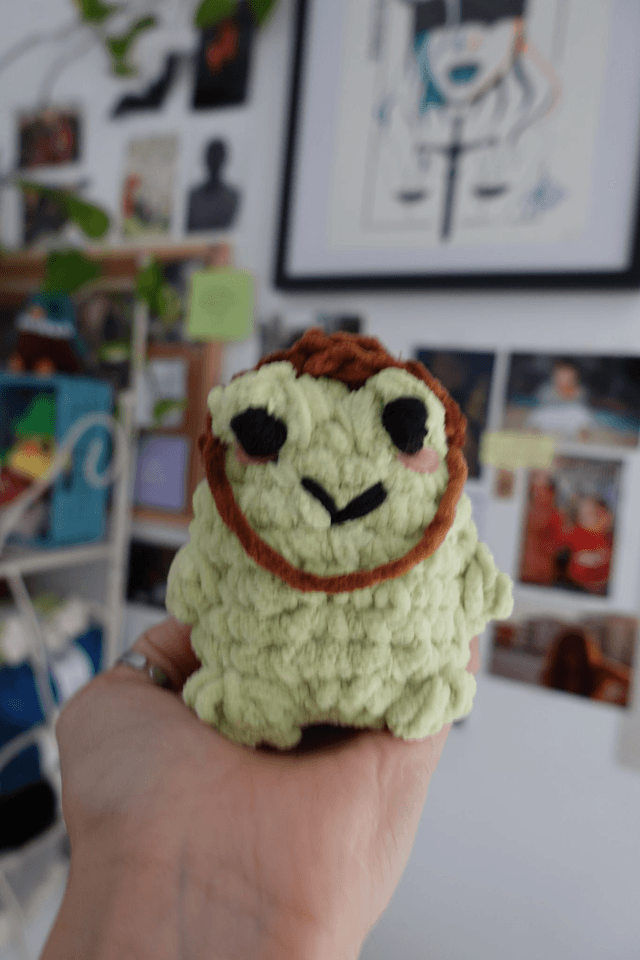 Gérard, le sage | Créature d'atelier grenouille en crochet pleines d'intentions